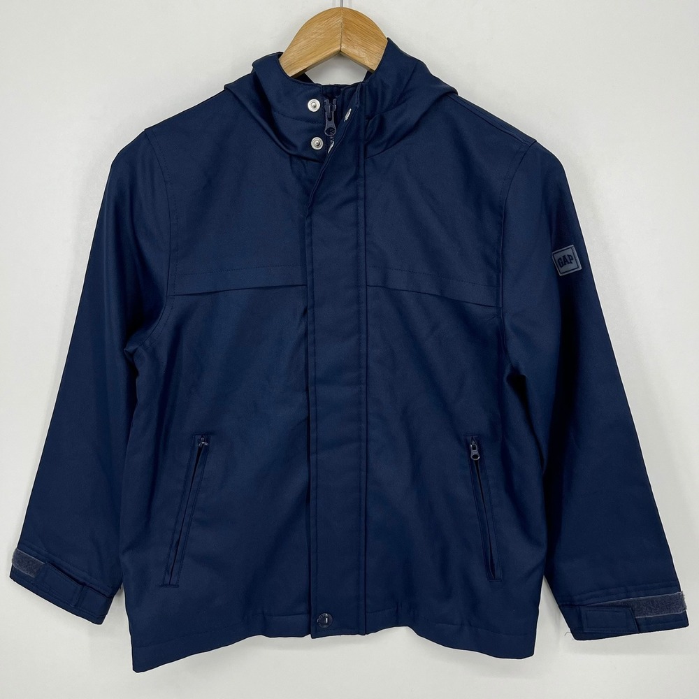 Gap Kids‎ Navy Blue Hooded Windbreaker Jacket Size M 8-9 Years Full Zip